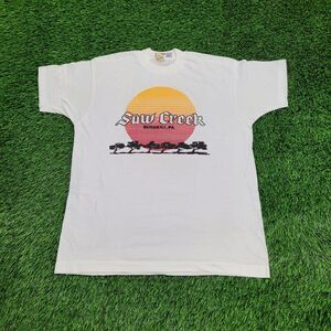 Vintage 80s Saw-Creek Shirt Womens L/XL 20x25 Bushkill PA
